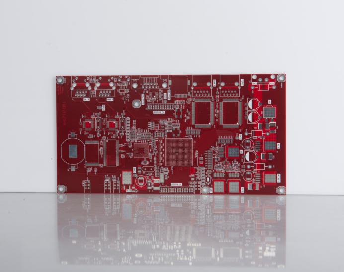 Bare Board 6 Layers PCB Rigid Circuit Board Red Solder Mask With ENIG