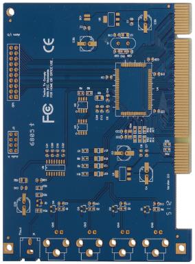 Rigid 4 Layers Gold Fingers Au30u PCB Substrate FR4 With 1.6mm Board Thickness ENIG